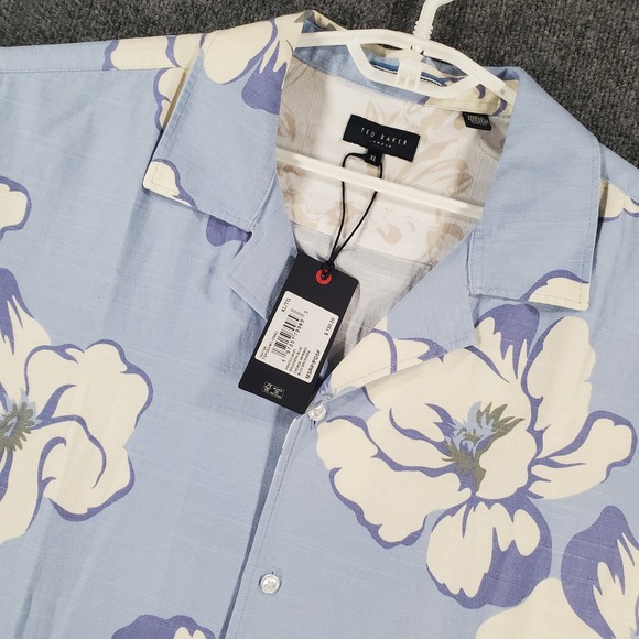 Ted Baker Other - Ted Baker Shirt Mens XL TSP26VMT-20863 Brunnera Blue Floral Print NEW